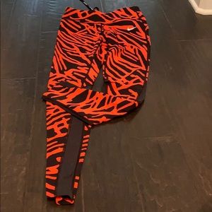 Nike Red and Black Patterned Leggings